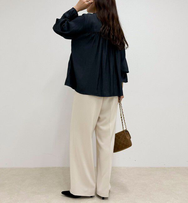 fredy emue「マイクロツイルサテンブラウス」|シャツ・ブラウス|