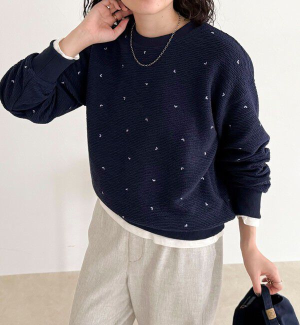 fredy emue「【大人気リバイバル】ハート刺繍コンパクトスウェットプルオーバー」|スウェット・ジャージ|