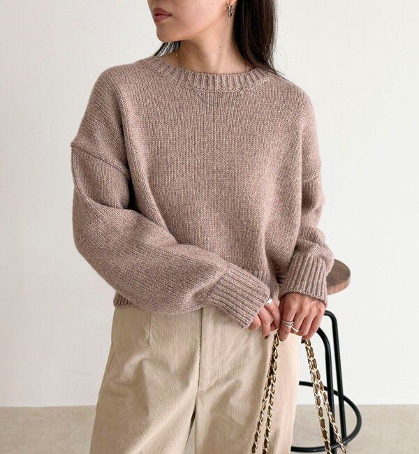fredy emue「キラキラクロップド丈ニットプルオーバー」|ニット・セーター|