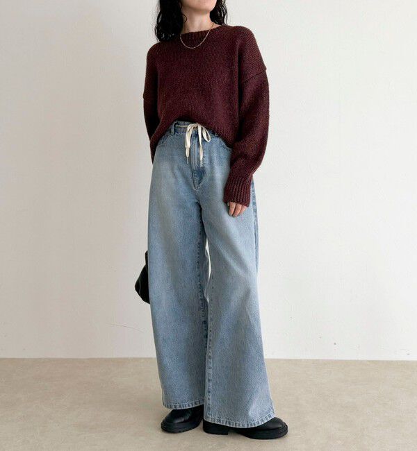 fredy emue「キラキラクロップド丈ニットプルオーバー」|ニット・セーター|