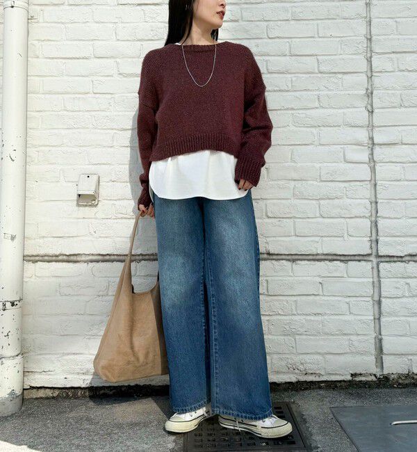 fredy emue「キラキラクロップド丈ニットプルオーバー」|ニット・セーター|