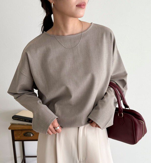 fredy emue「コクーンストレッチブラウス」|シャツ・ブラウス|ベージュ