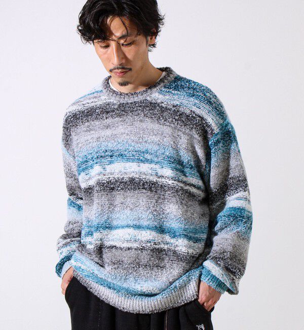 GLOSTER「【ふんわり立体感】グラデーションブークレプルオーバー」|ニット・セーター|