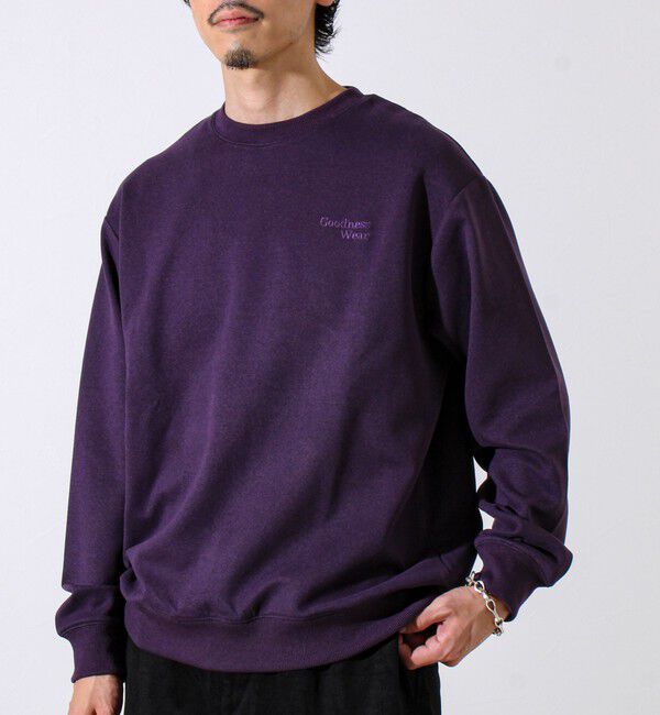 GLOSTER「【GOODNESS WEAR】ソフトタッチ裏起毛クルーネックスウェット」|スウェット・ジャージ|パープル