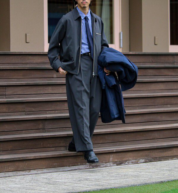 GLOSTER「【セットアップ対応】ウールライクジップジャケット」|ブルゾン・スタジャン|