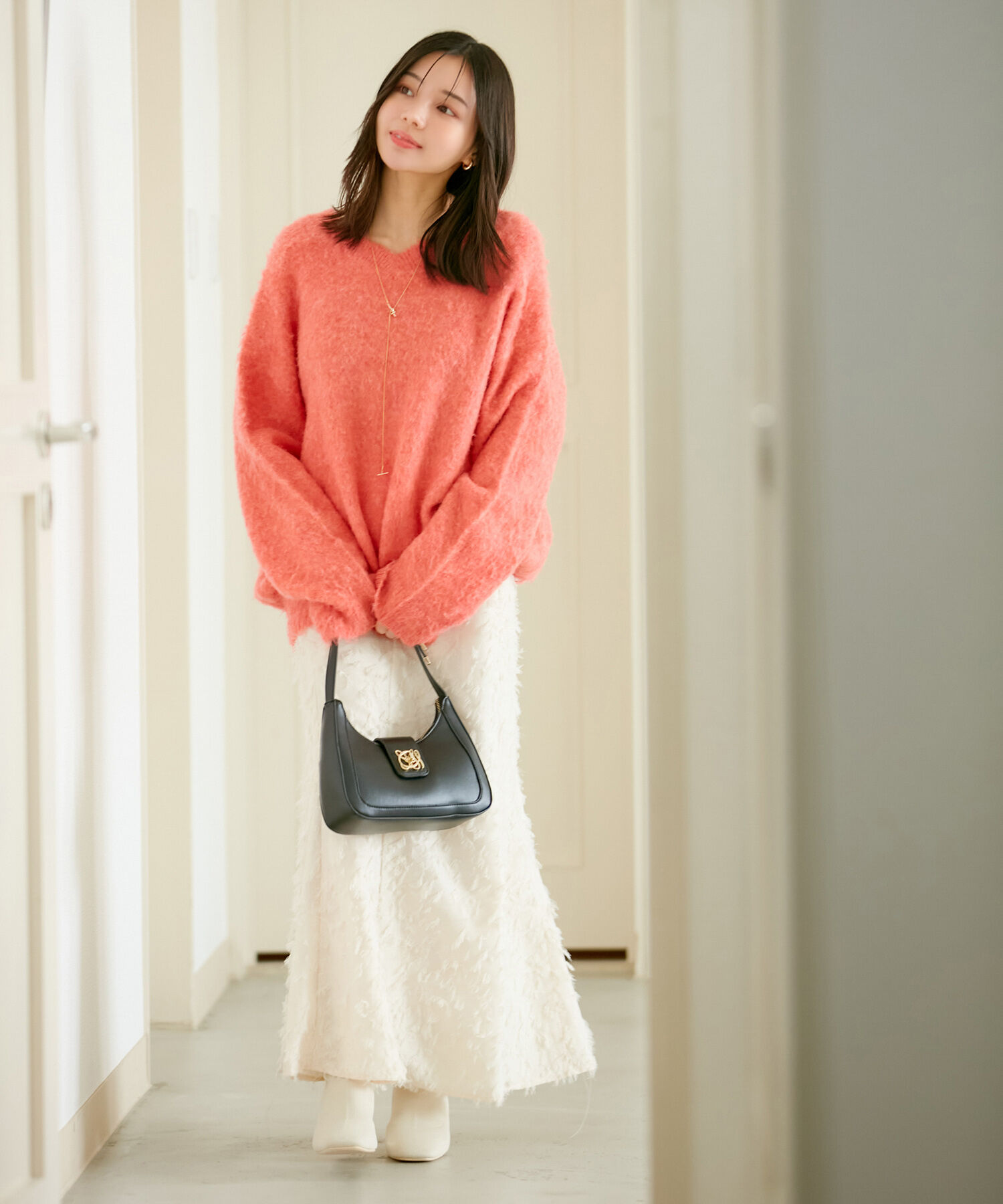 VIS「【前後2WAY】毛混トゥンカロンニット」|ニット・セーター|