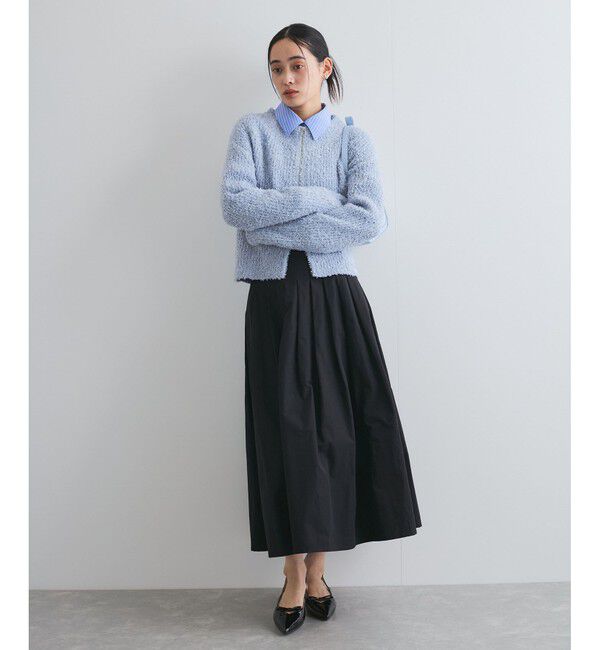 VIS「【洗える】タックプリーツフレアスカート」|スカート|