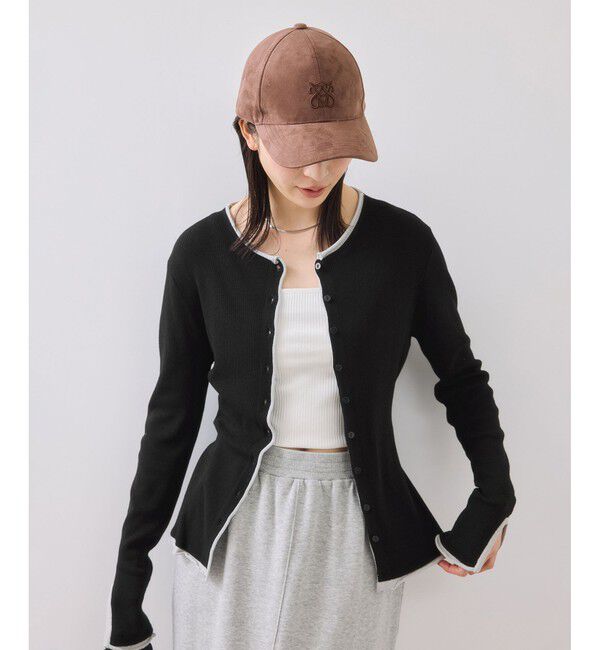 VIS「【WEB/一部店舗限定】配色メローバイカラーカーディガン」|カーディガン|