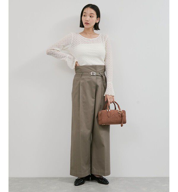 VIS「【洗える】2WAYラップデザインパンツ」|チノ|