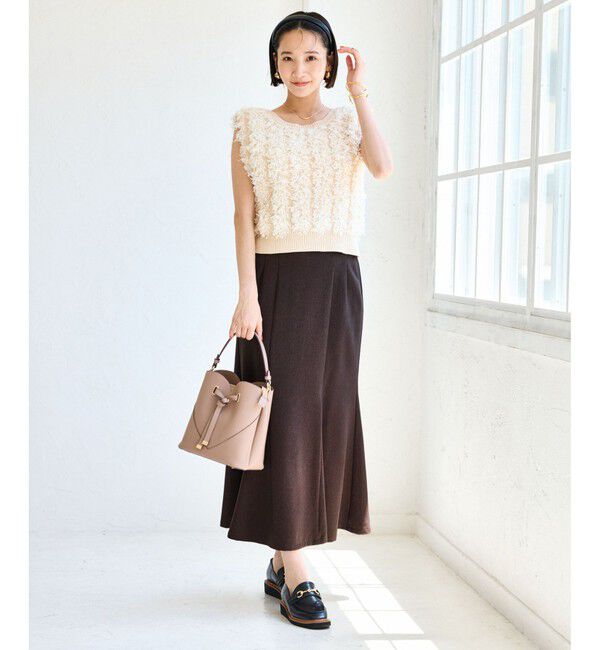 VIS「【美easy】ウーリッシュマーメイドスカート【セットアップ対応/洗える】」|スカート|