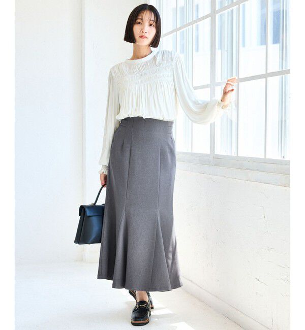 VIS「【美easy】ウーリッシュマーメイドスカート【セットアップ対応/洗える】」|スカート|