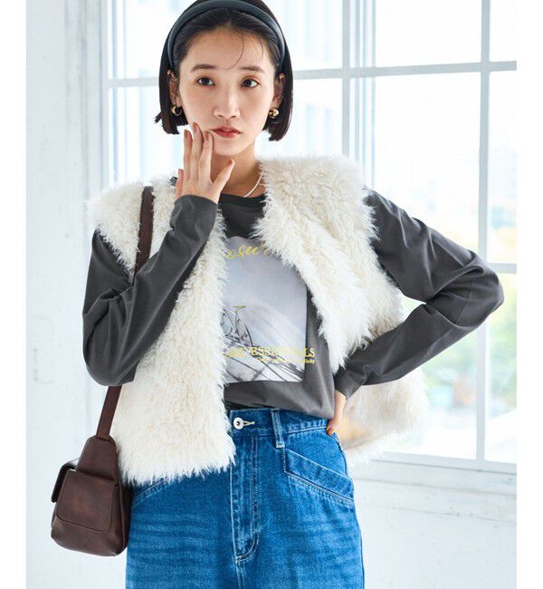 VIS「フォト＆ロゴアソートロングスリーブTシャツ」|Tシャツ・カットソー|