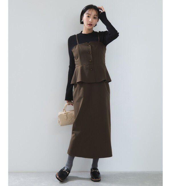 VIS「ビスチェドッキングライクキャミワンピース」|ワンピース|ブラウン系(21)