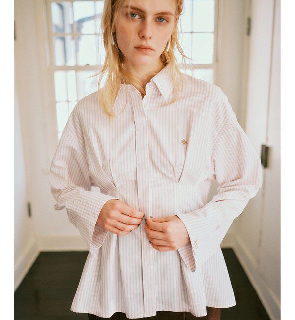 VIS「【POLOBCS】VIS別注ウエストタックフレアシャツ」|シャツ・ブラウス|