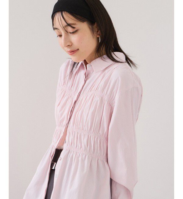 VIS「シャーリングデザインシャツ」|シャツ・ブラウス|