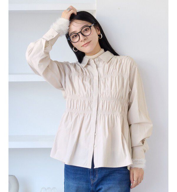 VIS「シャーリングデザインシャツ」|シャツ・ブラウス|