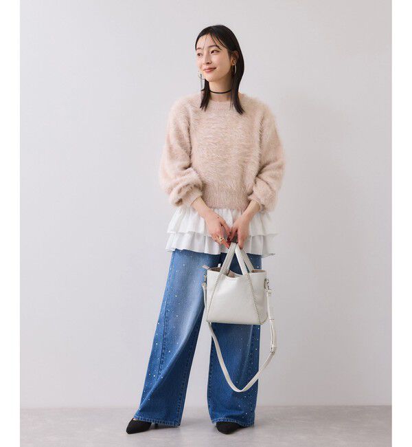 VIS「メタルシャギーネコヤーンニット/静電気防止」|ニット・セーター|