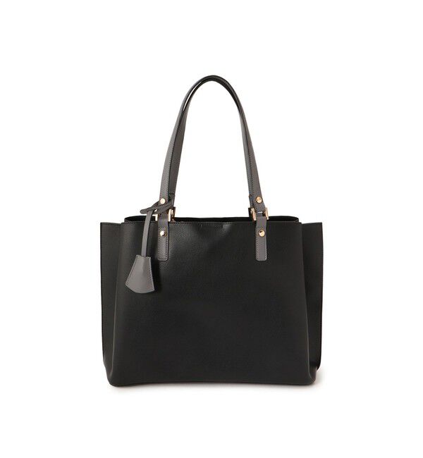 ROPE PICNIC PASSAGE「【WEB限定】【A4対応】チャーム付きバイカラートートバッグ/.通勤対応」|トートバッグ|