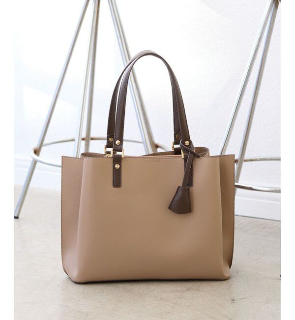 ROPE PICNIC PASSAGE「【WEB限定】【A4対応】チャーム付きバイカラートートバッグ/.通勤対応」|トートバッグ|チャイロサブ