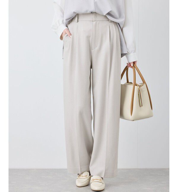 Rope&rsquo;Picnic「クリアツイルワイドパンツ/セレモニー・セットアップ対応」|チノ|