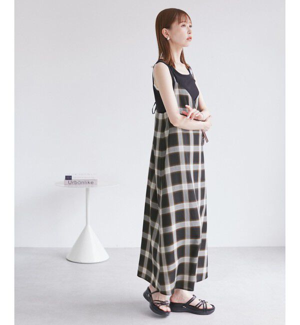 Rope&rsquo;Picnic「オンブレチェックキャミソールワンピース」|ワンピース|