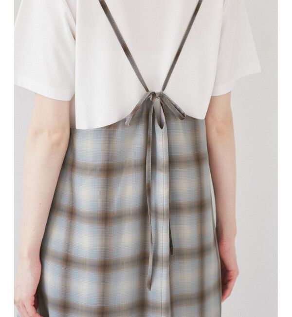 Rope&rsquo;Picnic「オンブレチェックキャミソールワンピース」|ワンピース|