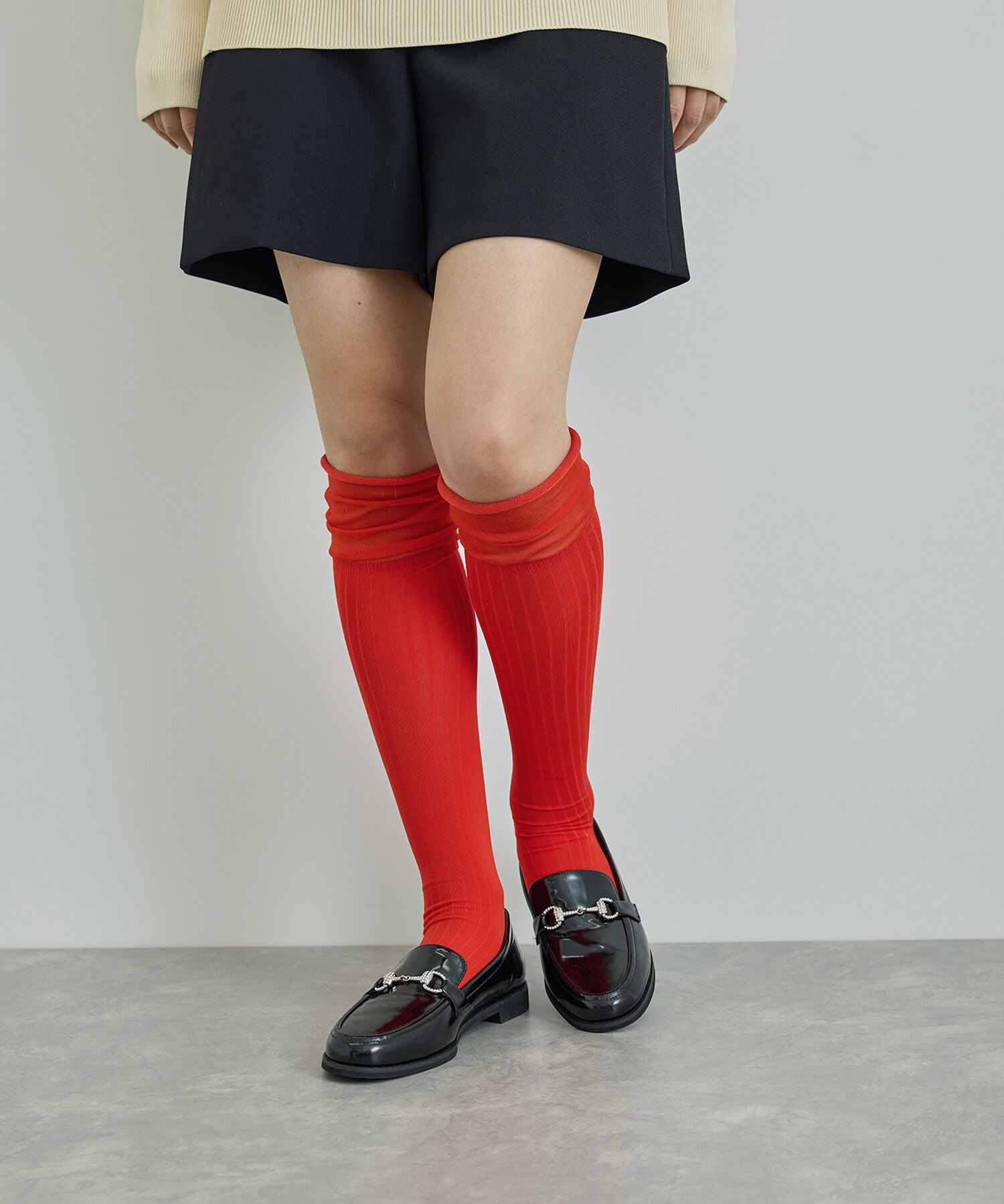 ADAM ET ROPE'「キリカエルーズニーハイソックス」|ソックス|