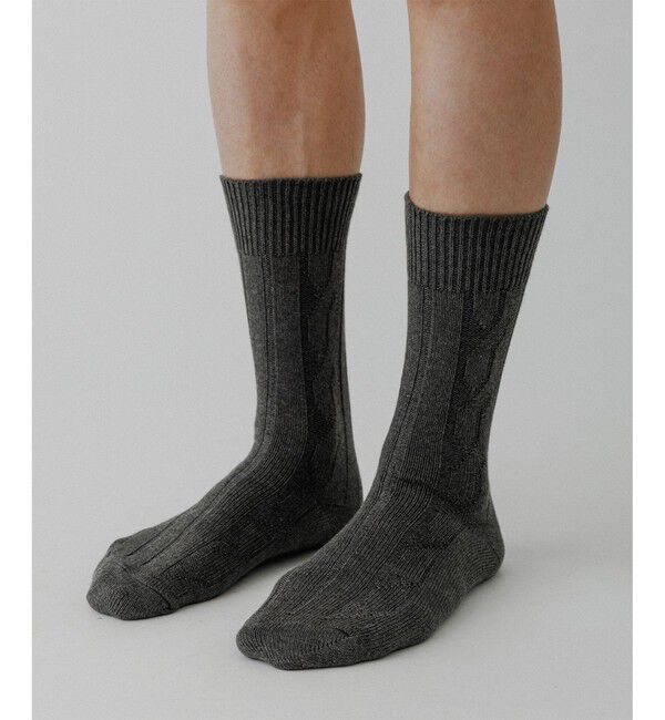 ADAM ET ROPE'「コーミング ケーブル編みソックス」|ソックス|