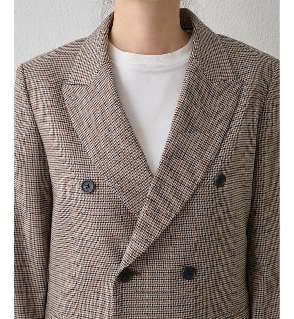  「ガンクラブチェックダブルジャケット」|テーラードジャケット|