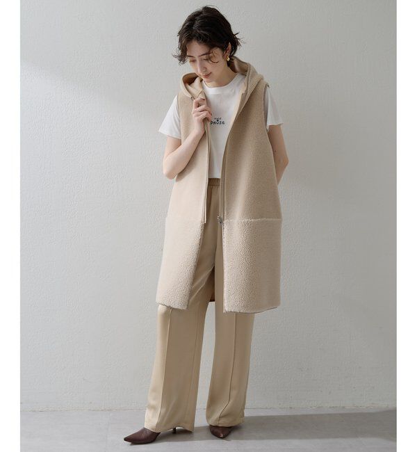 THE PAUSE「【THE PAUSE】サテンピンタックパンツ」|チノ|