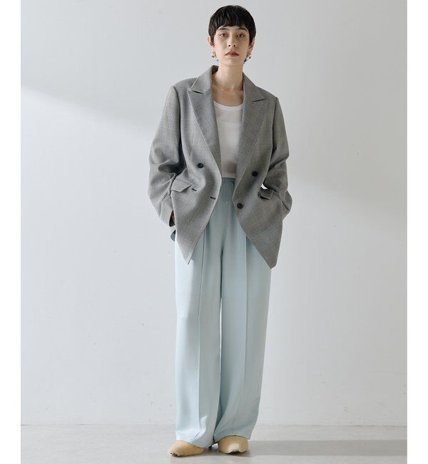 THE PAUSE「【THE PAUSE】サテンピンタックパンツ」|チノ|