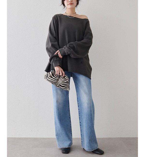  「オフショル裏毛プルオーバー」|Tシャツ・カットソー|