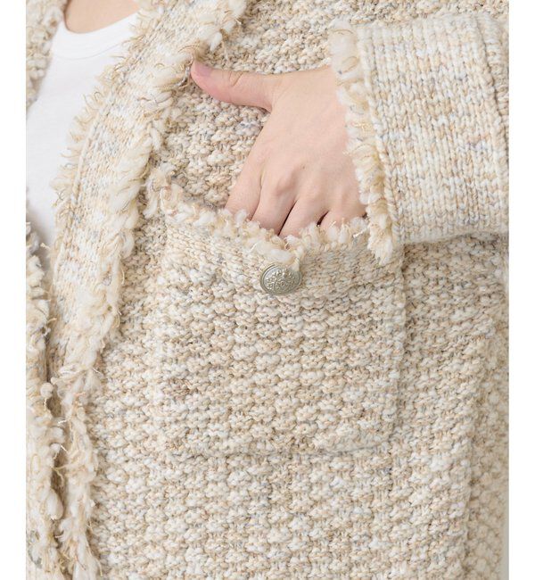  「ミックスヤーンニットツイードジャケット」|その他|