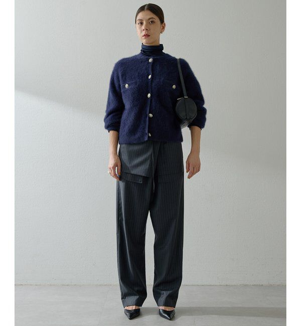  「ファーボタンジャケット」|ニット・セーター|