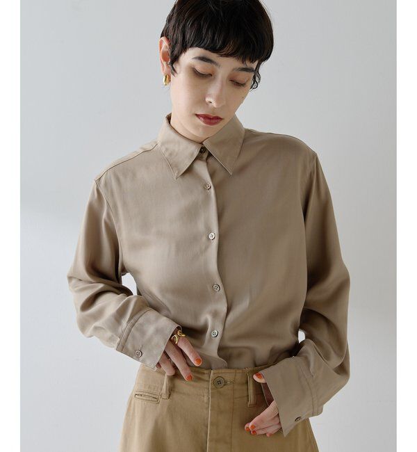  「トロミシャツ」|シャツ・ブラウス|ベージュ