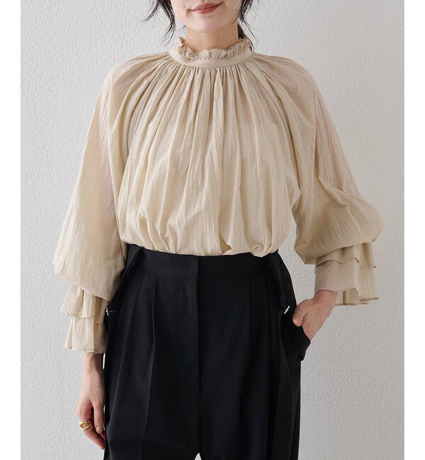  「カフスギャザーブラウス」|シャツ・ブラウス|