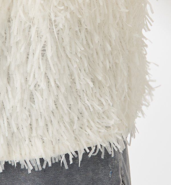  「【前後2WAY】ペーパーフリンジタンクトップ」|Tシャツ・カットソー|