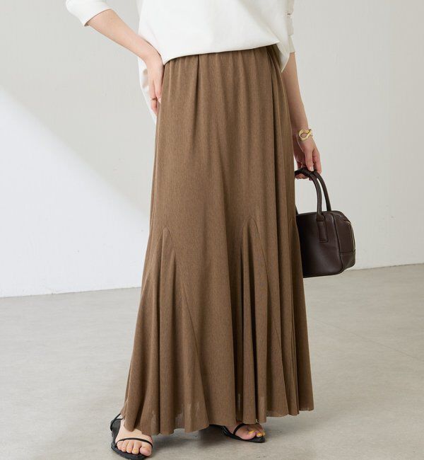  「フロッキーチュールフレアースカート」|スカート|モカ