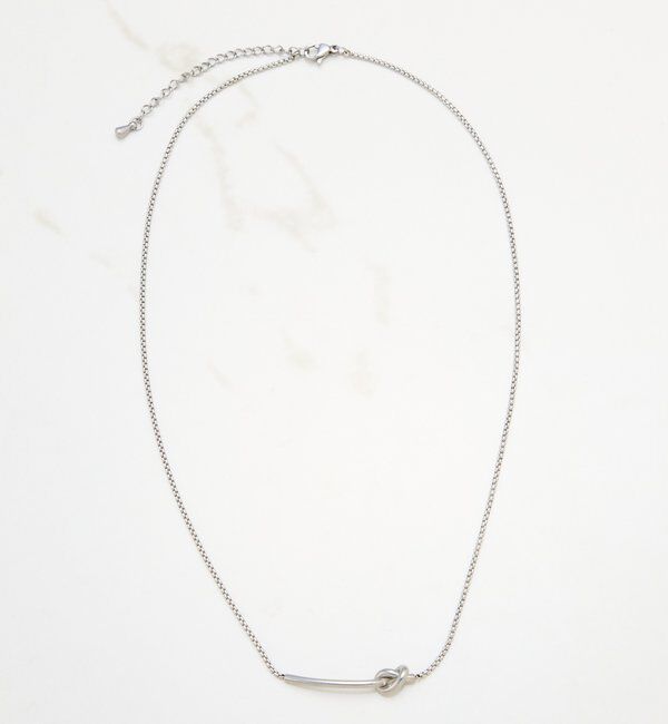  「【PAPILLONNER/パピヨネ】ステンレスノットバーネックレス」|リング|