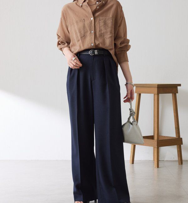  「ウールライクタックパンツ」|チノ|