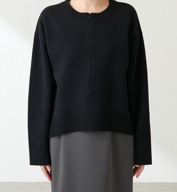  「スウェットライクラウンドヘムニット」|ニット・セーター|