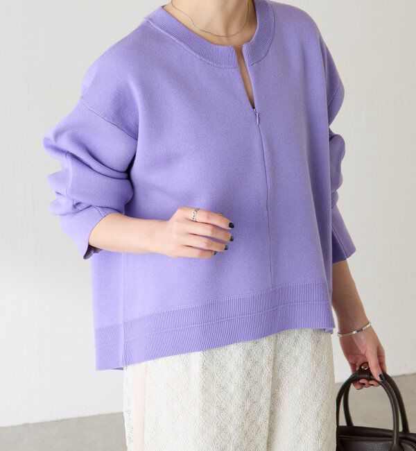 「スウェットライクラウンドヘムニット」|ニット・セーター|