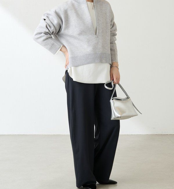  「スウェットライクラウンドヘムニット」|ニット・セーター|