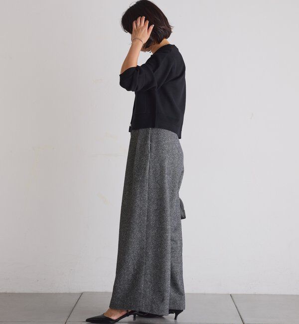  「スキッパースウェットライクカーディガン」|ニット・セーター|