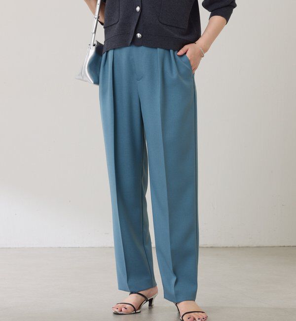  「ウールライクテーパードパンツ」|チノ|