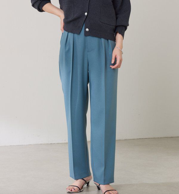  「ウールライクテーパードパンツ」|チノ|