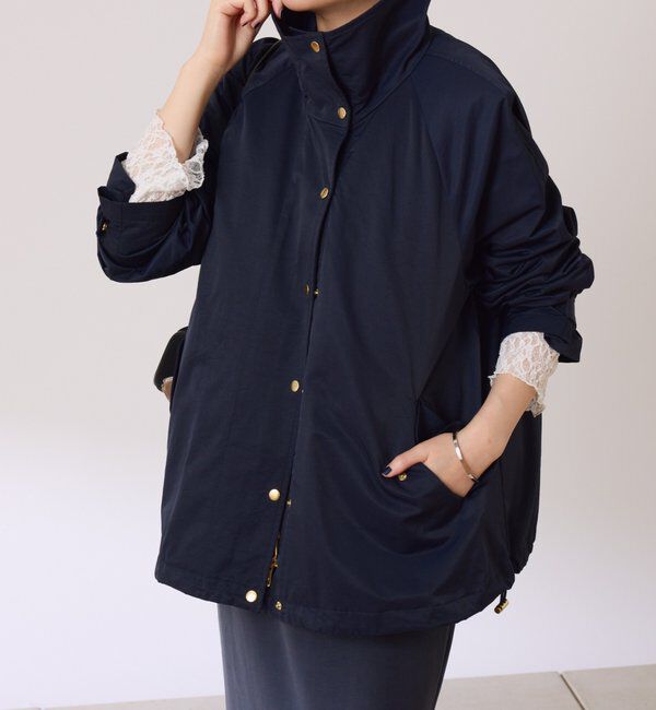  「ライナー付きスタンドネックブルゾン」|キュロット|ネイビー