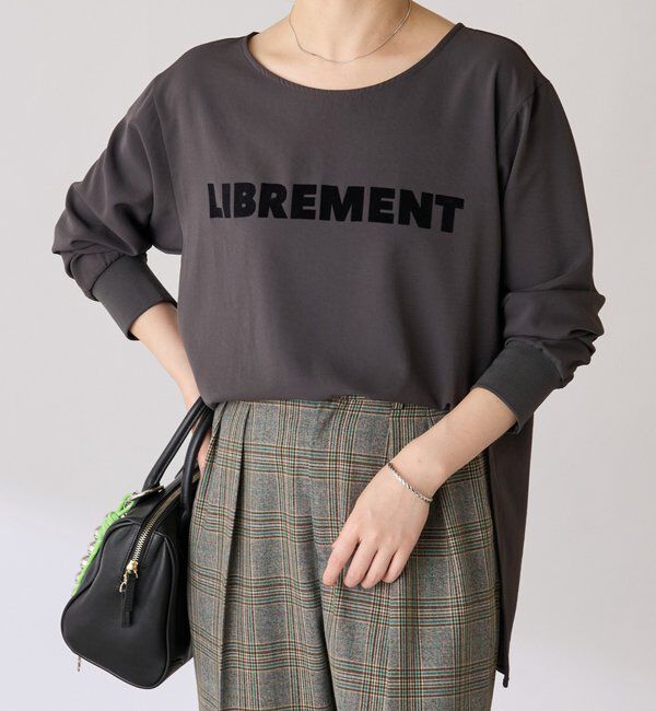  「フロッキーロゴ袖リブロンT/Tブラウス」|Tシャツ・カットソー|