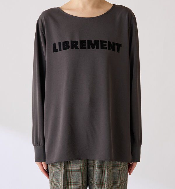  「フロッキーロゴ袖リブロンT/Tブラウス」|Tシャツ・カットソー|