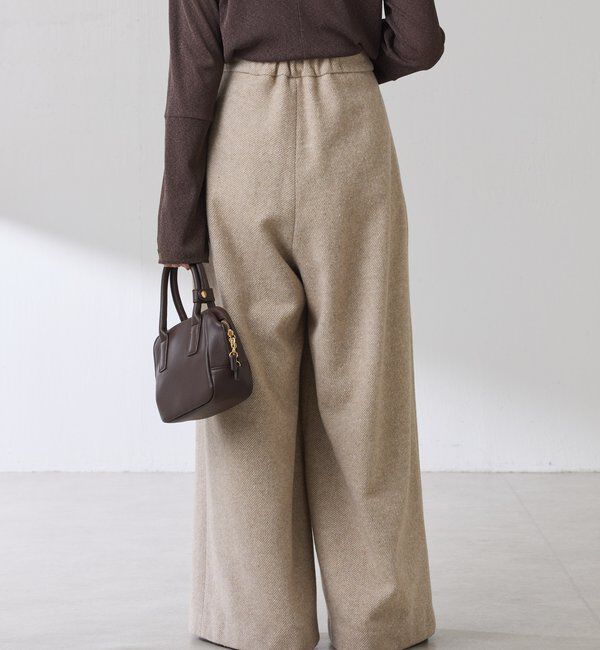  「ツイードタックワイドパンツ」|チノ|